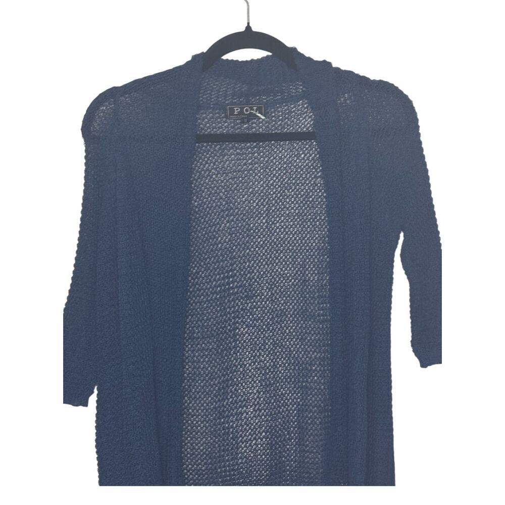 POL Women's Deep Blue‎ Open Knit Cardigan-NWOT
